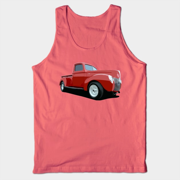 1940 Ford Dragster - stylized color Tank Top by mal_photography